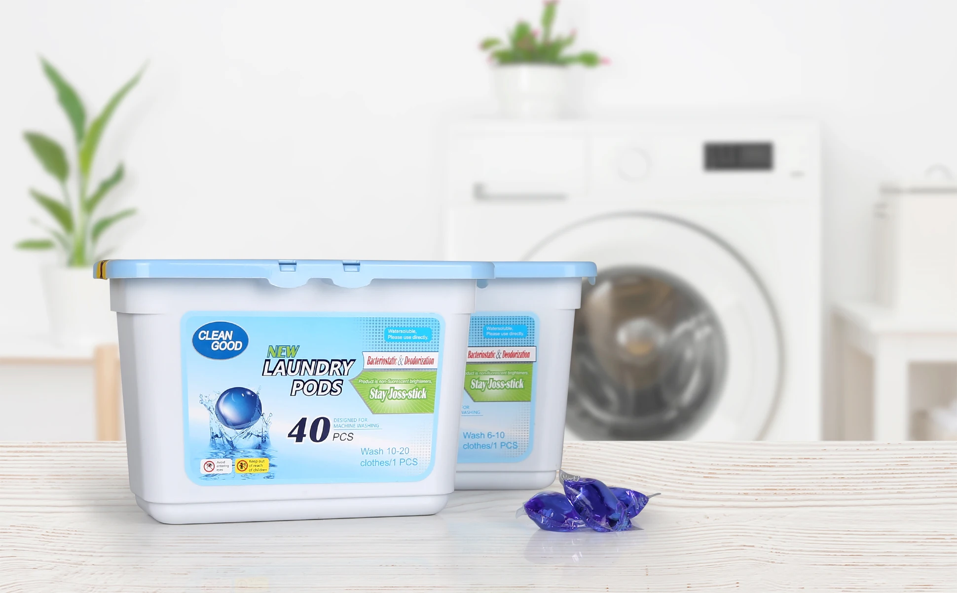 Oem 3 In1 Biodegradable Clothes Washing Apparel Detergent Pods Liquid