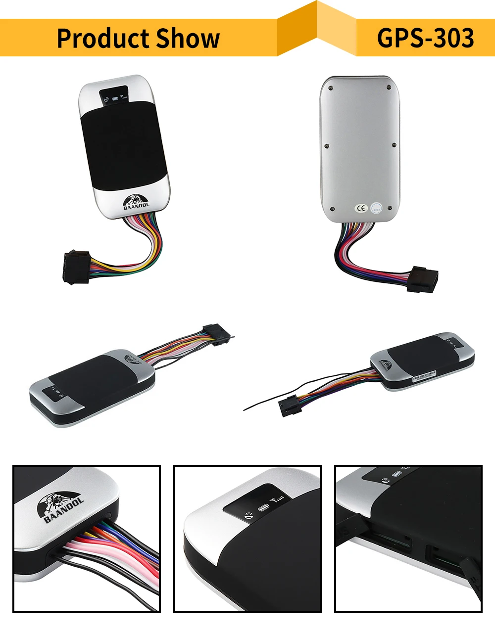 Coban 303 GPS Mini Tracker Anti Jammer Real Time PC APP Online Tracking System Monitor for Automobile Accurate Position Locator