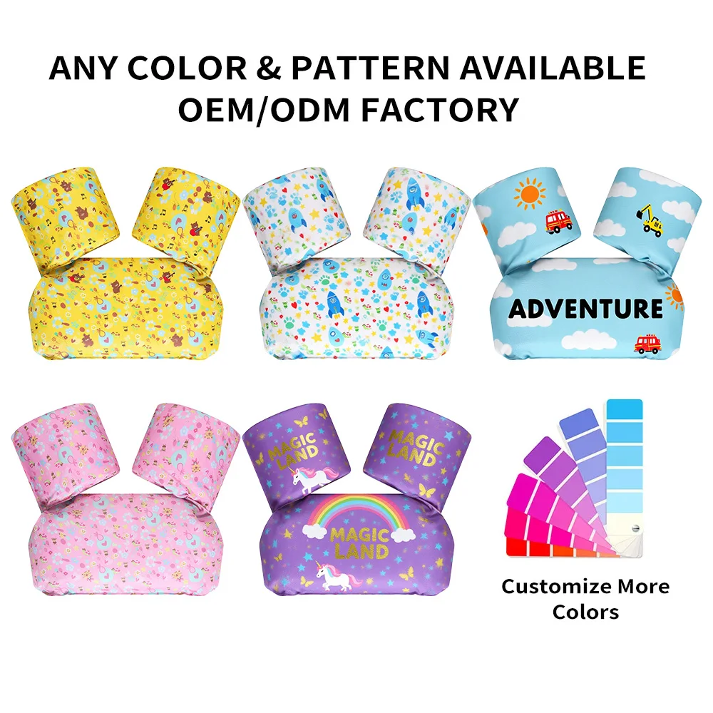 OEM Custom Kids Swim Vest with Arm Floats EPE Foam Buoyancy Aid for Boys and Girls Toddler Swimming Aid Vest