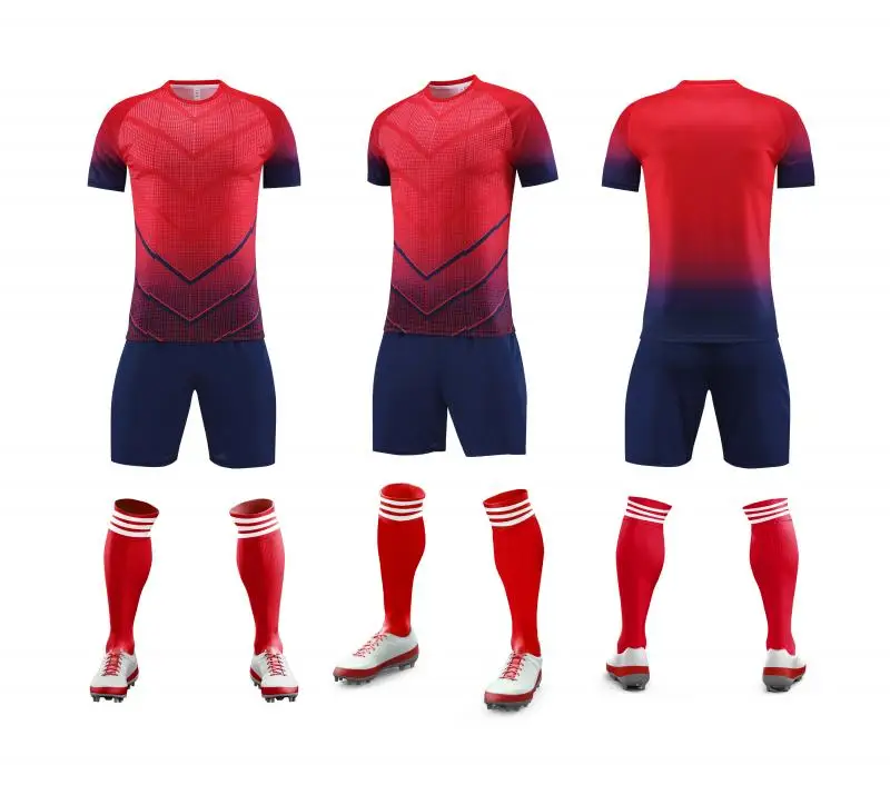 Sublimation Custom Men Club Soccer Uniform Soccer Wear Teams Adults Quick Dry Thai Quality Soccer Jersey