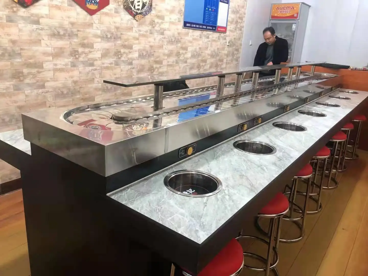 Factory Directly Sushi Belt Conveyor System 360 Degree Conveyor With