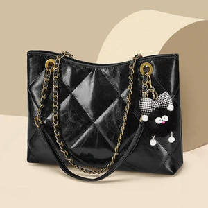 Custom New Fashion Classic Luxury Ladies Pu Leather Shoulder Bags Chain Tote Bag Fashion Commuting Handbag for Women