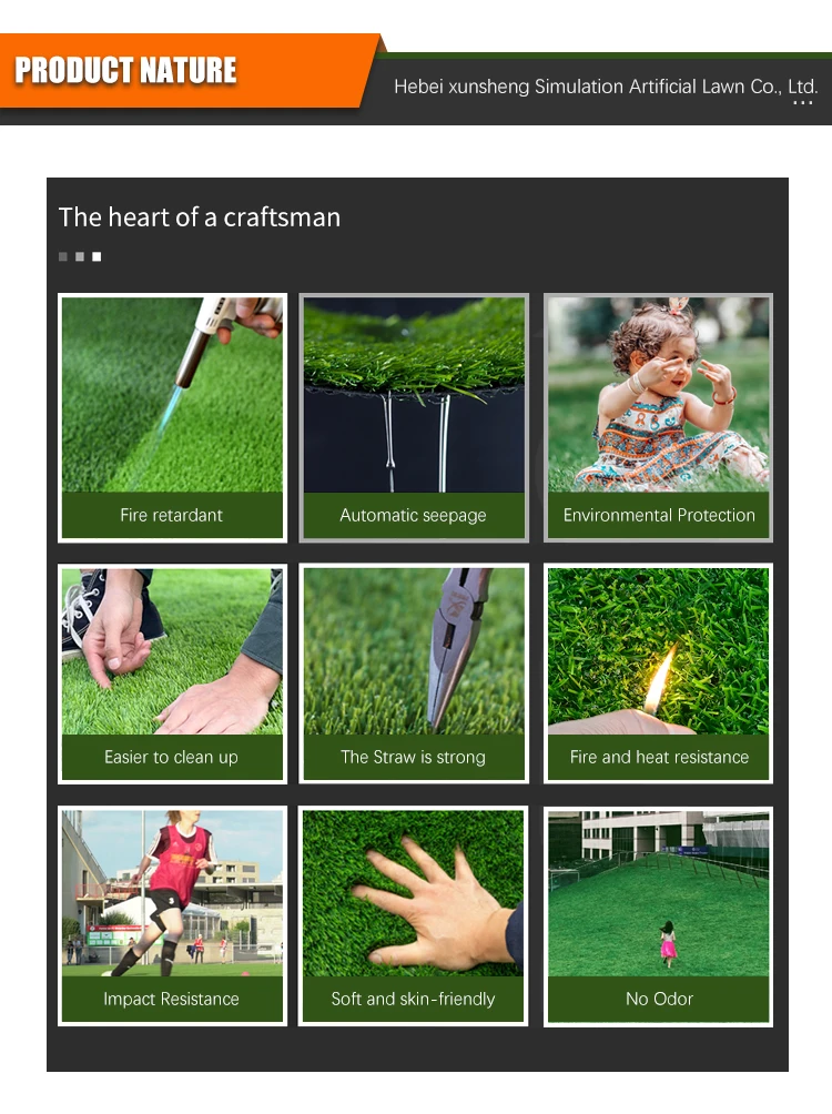 Outdoor landscaping artifical lawn Kindergarten decoration artificial wear-resisting water permeable turf