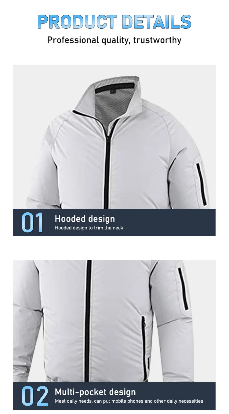 Wholesale Summer Three Wind Levels Mini Fan Working Jacket Suits Air