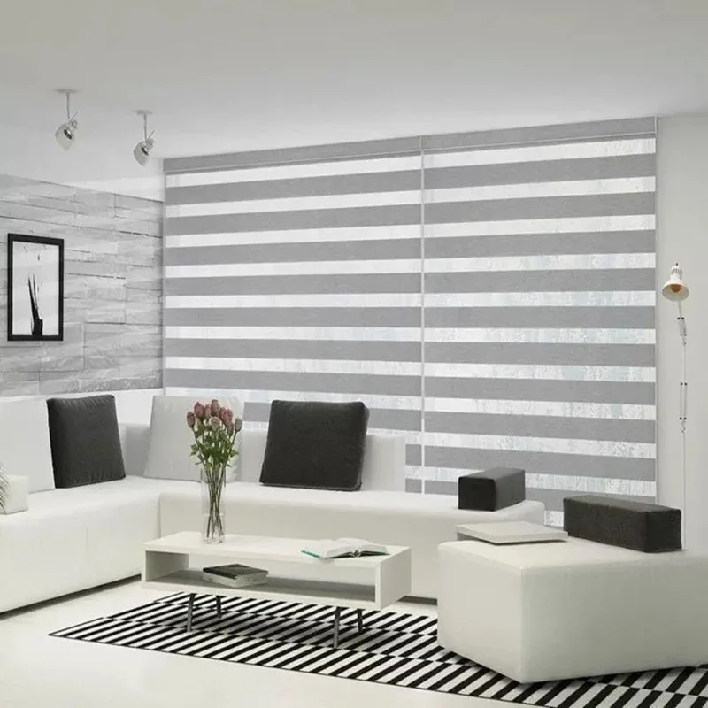 Customized window Roller Blind Zebra  Vertical Curtain horizontal treatment 4 