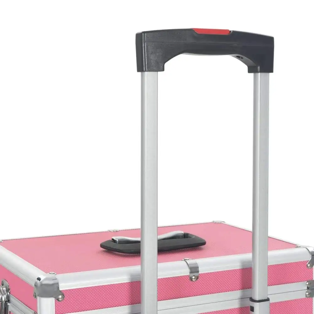 Suitcase Makeup Boxes Case Professional Makeup Trolley Case with Form for Hairdressing Hard Storage Aluminum Cover CE Fashion