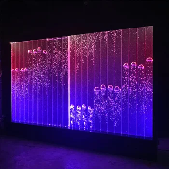 Wholesale water bubble curtain digital waterfall with led light screens and room dividers
