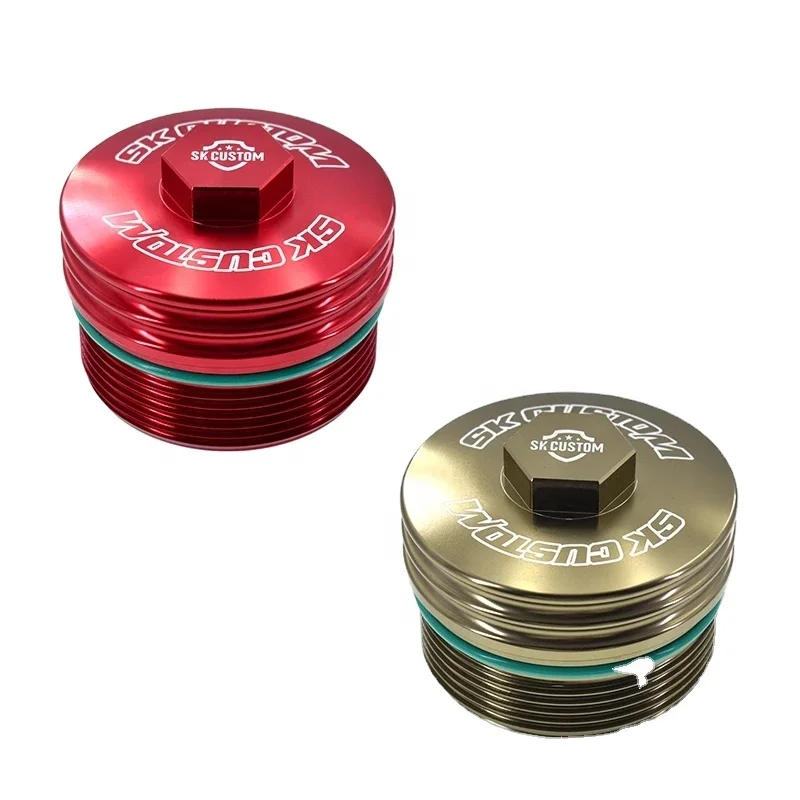 Anodized Aluminum Oil Filter Cooling Housing Cap Cover Replace For