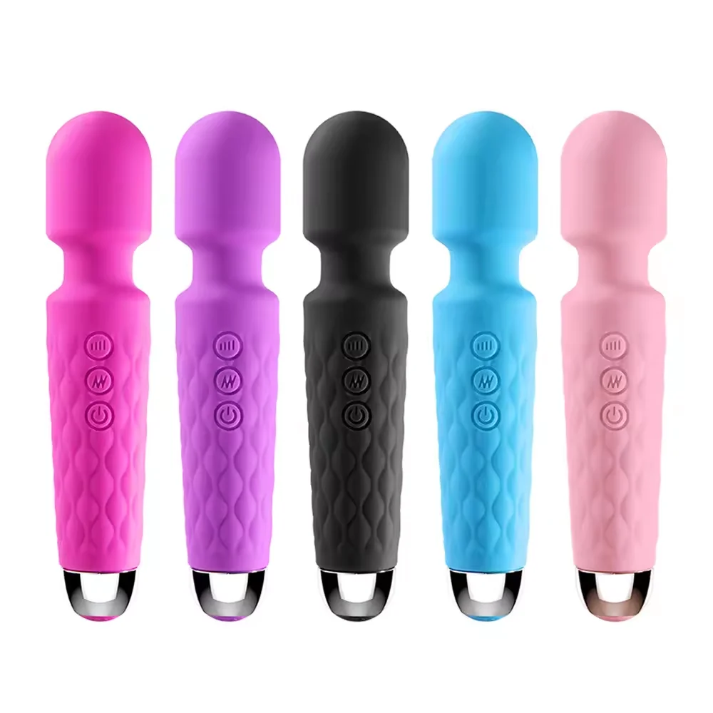 Vibrador de Varita de Silicona Recargable USB con 10 Frecuencias