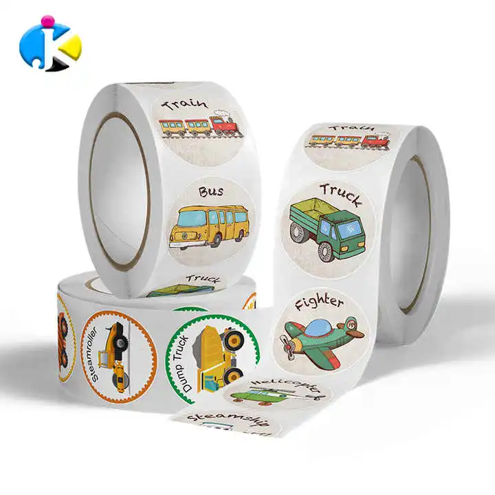 Custom Cartoon Animal Waterproof Adhesive Stickers for Kids Education Learning Toy Decals Customizable Color Shape Decorative supplier