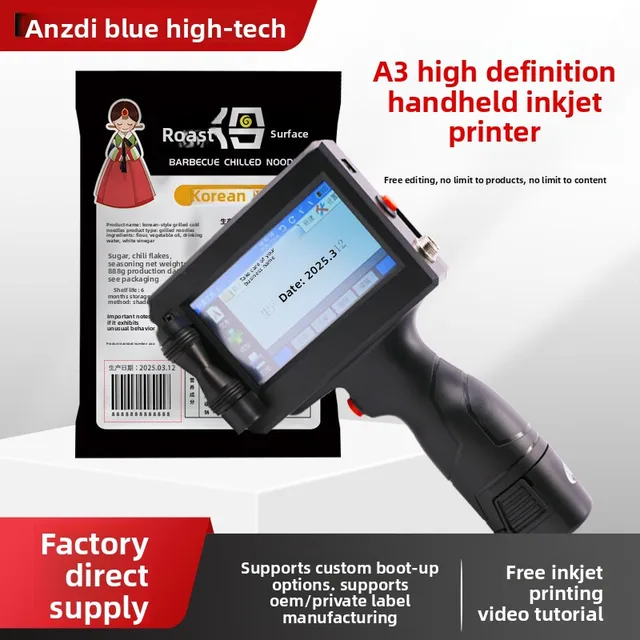 Ink Cartridge Coding Machine for Food Textiles Packaging Bags; Prints Production Dates and QR Codes; China Origin 6