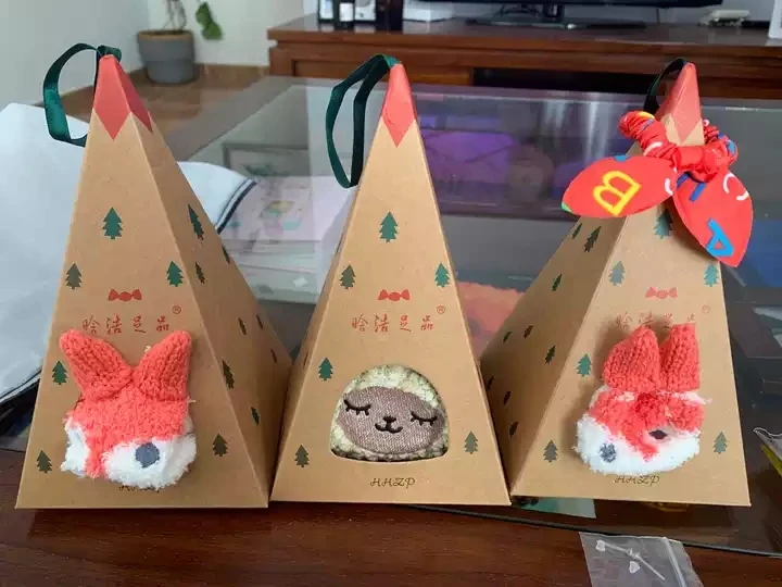 Милые рождественские носки с животными, женские 3D пушистые толстые теплые зимние носки из кораллового бархата с коробкой