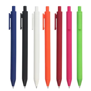 Quality Plastic Body Ballpoint Pen with Custom Logo for Promotional Gift and Business Office 1.0mm Tip Black Ink Smooth Writing