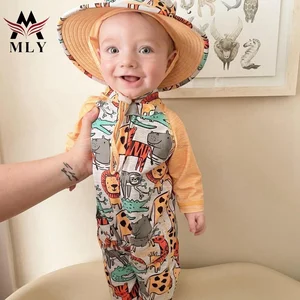 Custom Logo Child Beachwear Swimwear Kid Baby Cute Printed Bathing Suit Set Boys Girls Swimwear