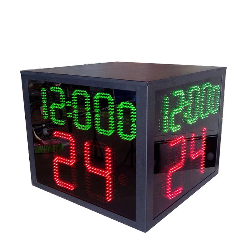 Lot De 2 Minuteurs Basket Ousmile – 14/24 Secondes, Avec Télécommande, écran LED 35x30 Cm, Buzzer 110 DB, Trépied 1,8 M