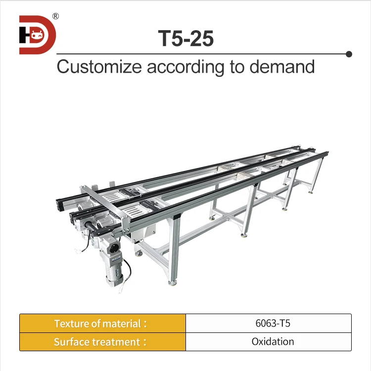 T5-25 Toothed Belt Conveyor Body Lifting and Translation Machine Tray Conveyor Line Customized Synchronous Belt Conveyor Line factory