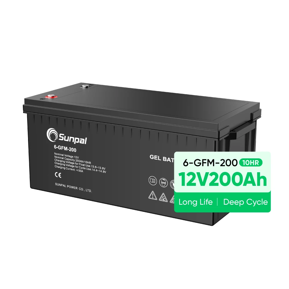 Sunpal Solar Power Safe VRLA Battery Gel 200Ah 250Ah 12V Sealed Lead Acid Rechargeable Battery