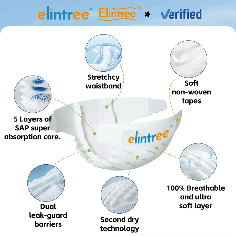 premium baby diapers featurers
