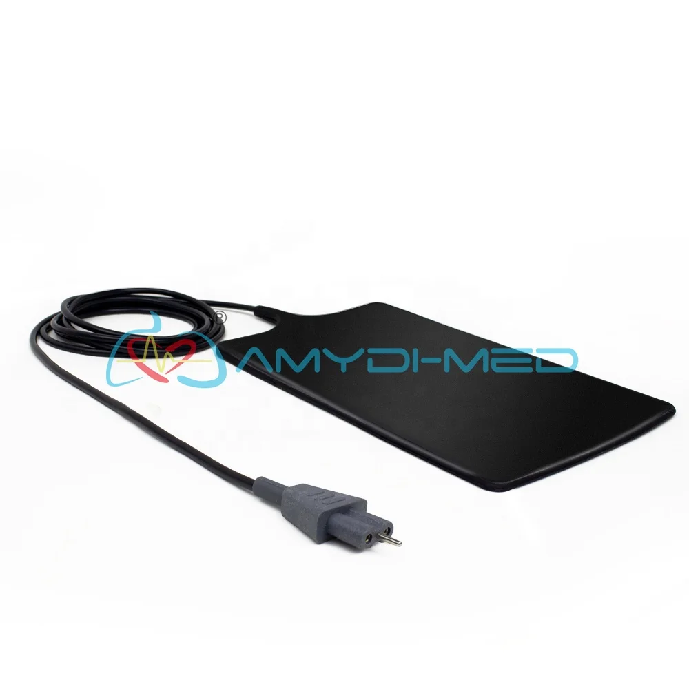 Amydi-med Factory OEM Patient Plate/esu Leep Plate Reusable Electrosurgical Grounding Pads Black Hospital Medical Soft Clinic