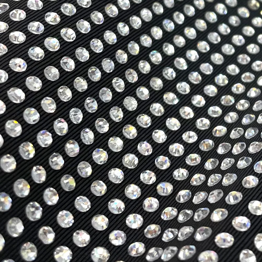 S532 150cm*100cm 1mm Space Factory Direct Rhinestones Fabric