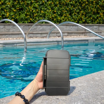 Waterproof 4 Digit Combination ABS Security case Beach Portable Surf Key Lock Box for Smartphones Passports Credit Cards
