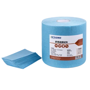 Heavy-Duty Square Multi-Purpose Eco-Friendly Oil Absorbing Cloths Embossed Melt-Blown PP Nonwoven Industrial Cleaning