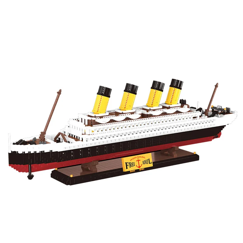 Balody Titanic Ship Model Construction Moc Bricks Cruise Boat Assembly Mini  Building Blocks