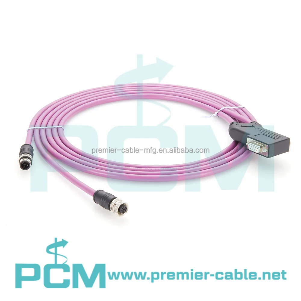 CANOpen CAN Bus DB9 to M12 Connector Cable for PLC Slave Device manufacture