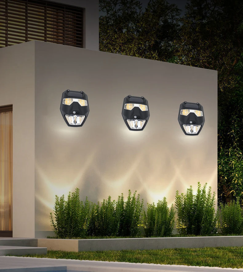 New Design Robert Solar Wall Light COB Outdoor Light Tungsten Wire Lamp Red Flash Solar Powered Led Solar Wall Light supplier