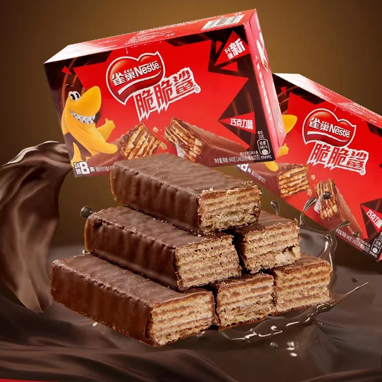 卸売ビスケットワッファー640gチョコレートフレーバー長方形