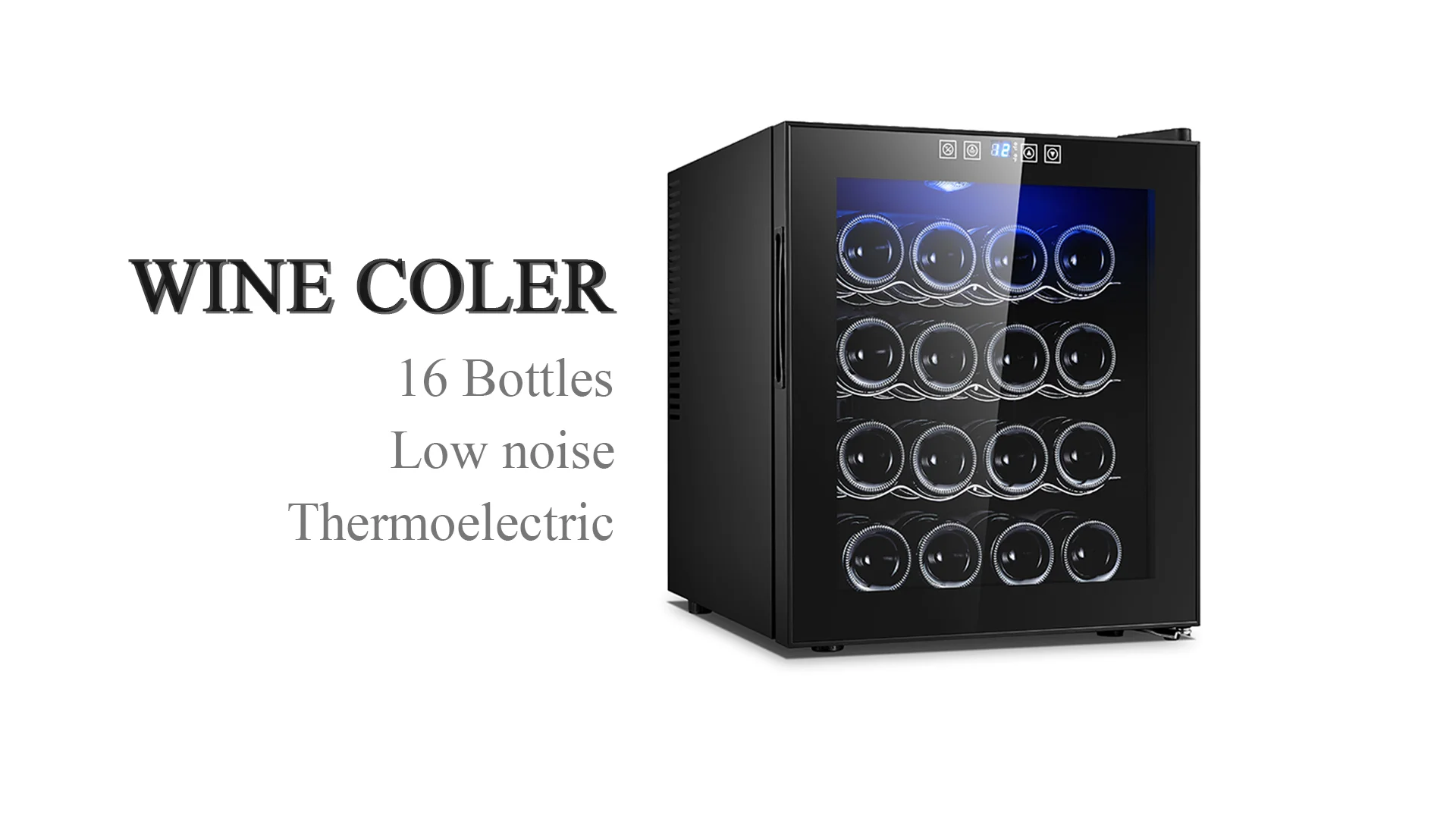 16 Bottles Single Zone Temperature Control Thermoelectric Wine Fridge