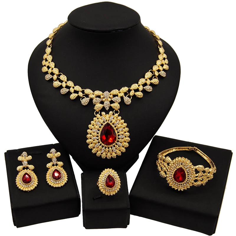 Gold Exaggerated Large Jewelry Set 