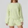Light green Sweatshirt+ short sweatpants