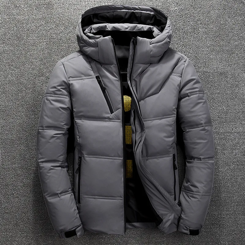 New fashion Winter Duck Down Hooded Bubble Fashion Plus Size Waterproof Black Puffer Jacket Men_voghion.com