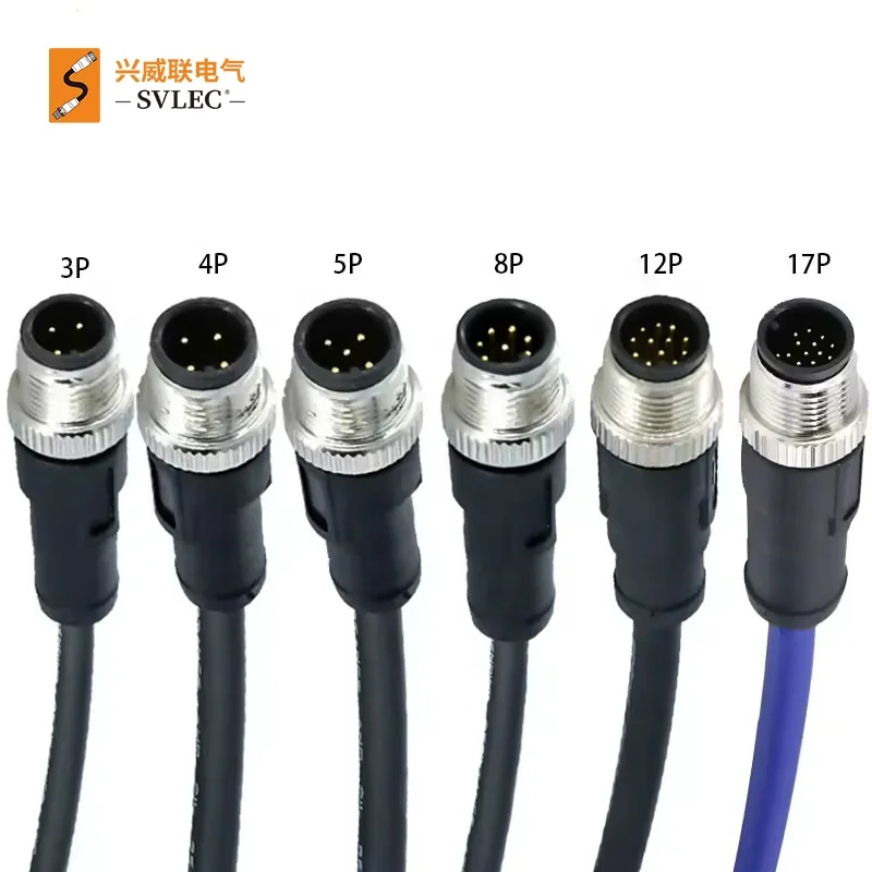 Svlec Ip67 Waterproof M12 Male Straight Sensor Connector Pg9 B-code 4 ...