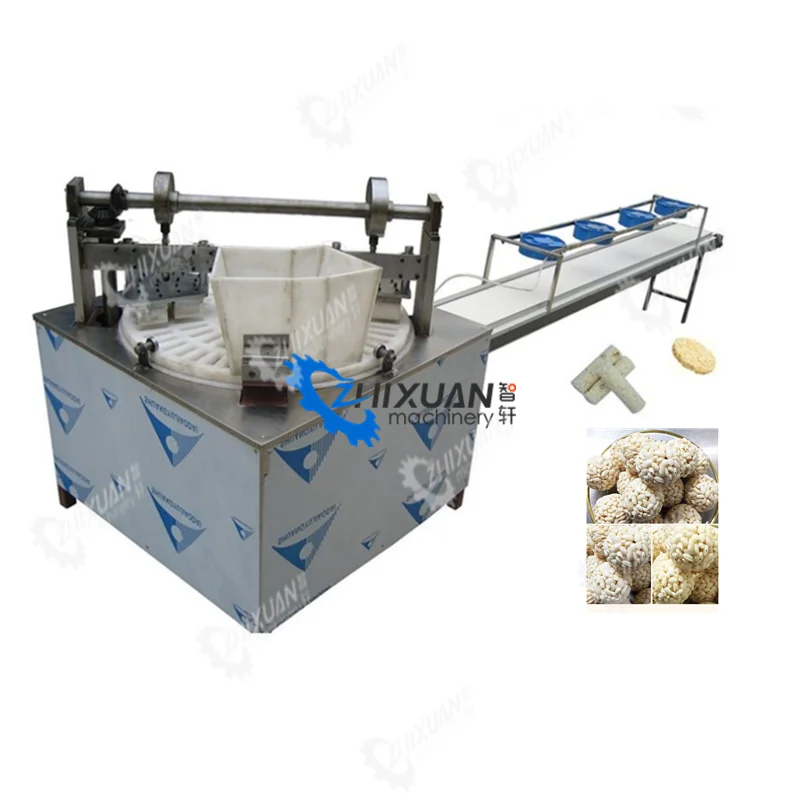 Automatic Cereal Candy bar Making Cutting Machine Cereal Granola bar Puffed Rice Ball Making Forming Machine