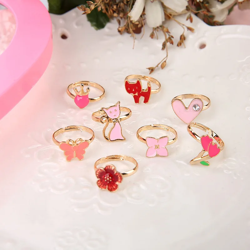 Wholesale 36pcs Set Cute Kid Rings Girl Gift Adjustable Children Rings ...