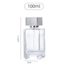 100ml perfume bottle+spray+silver cap