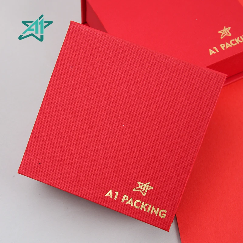 A1 Hot Stamping Custom Size Custom Shape Emboss/Deboss Logo Magnetic Jewelry Gift Box Set with Artpaper/Cardboard Materials manufacture