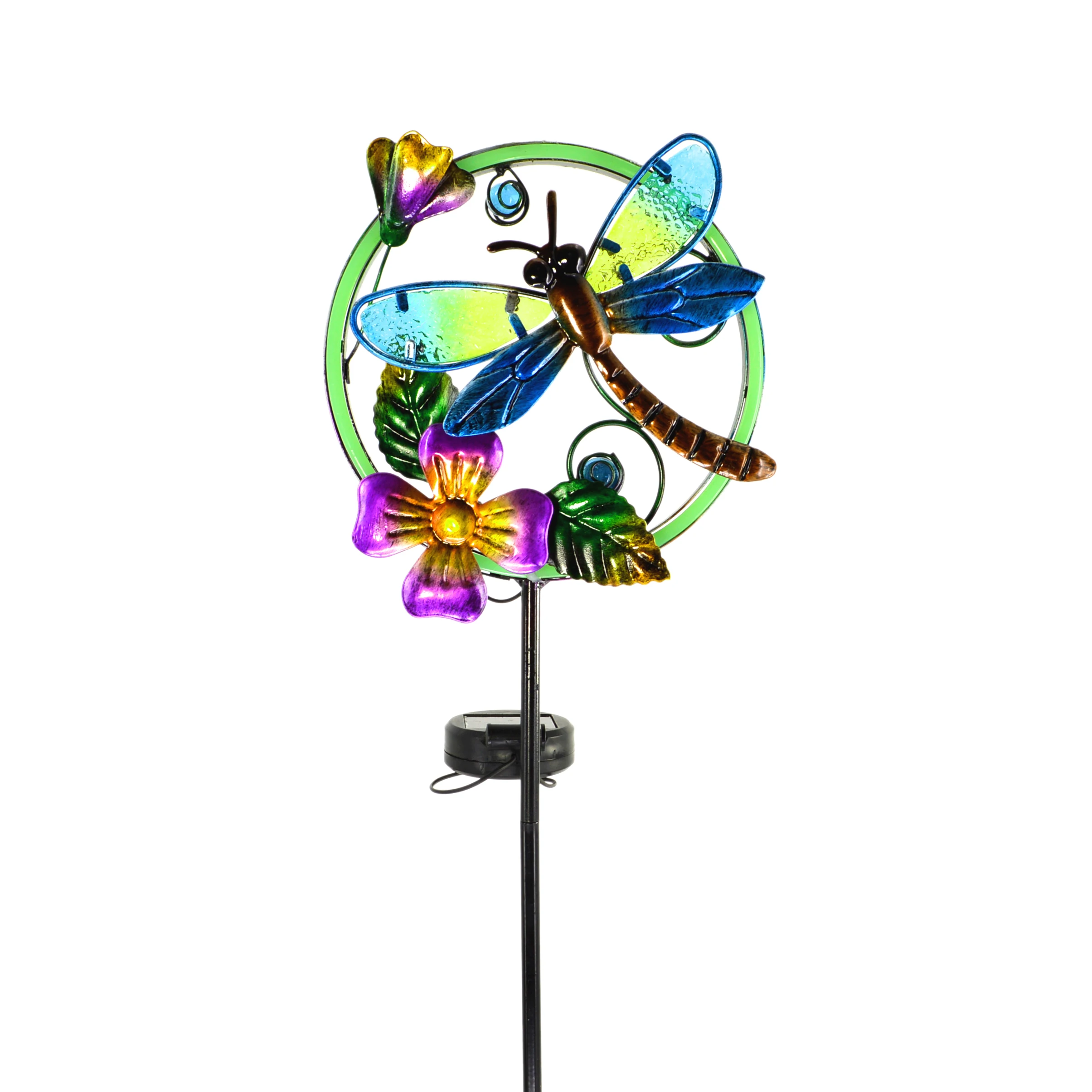 Factory Metal Dragonfly Cube Solar   Pathway Stake Light Solar light