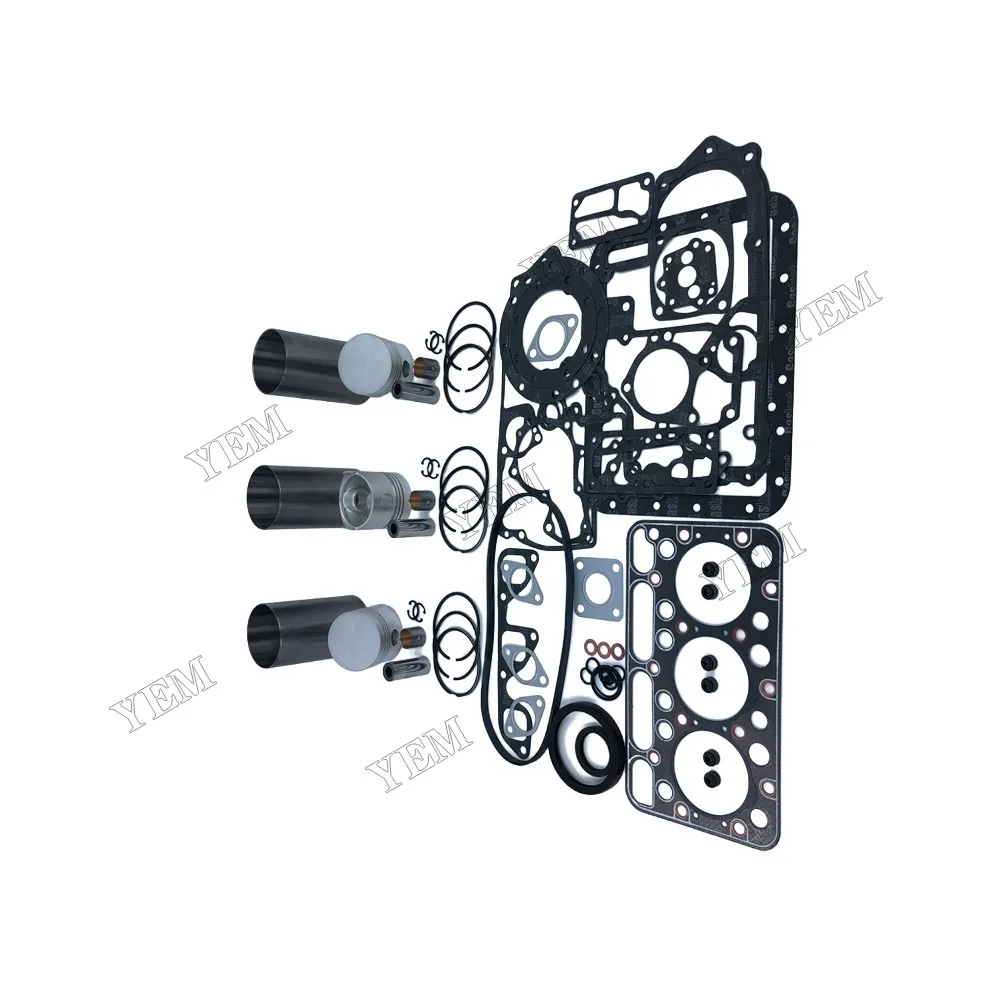 Rebuild Kit With Liner Piston Rings Full Gasket Kit For Kubota D1302