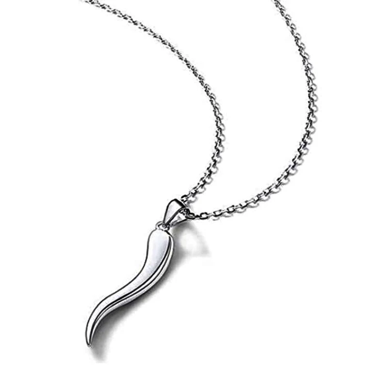 Amaxer Italian Horn Pendant Necklace Cornicello Lucky Amulet Charm Necklace  for Men Women (Gold) : Amazon.co.uk: Fashion