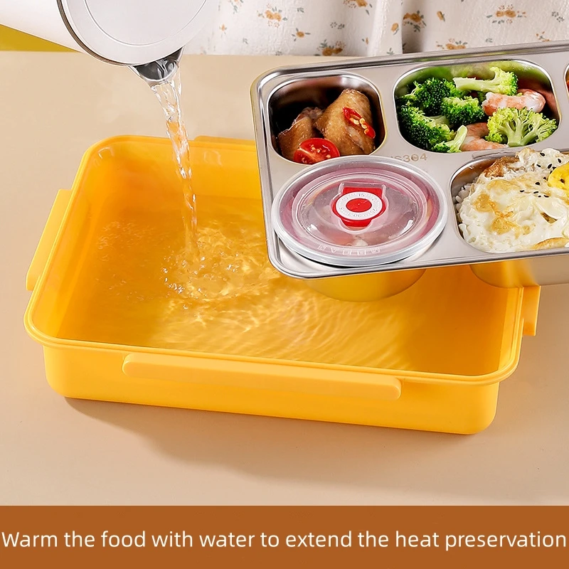 C22 Лидер продаж Прекрасный 304 из нержавеющей стали детский Ланч-бокс «DIY» Портативный Ланч-бокс «DIY» удобный герметичный школьный бокс для бенто