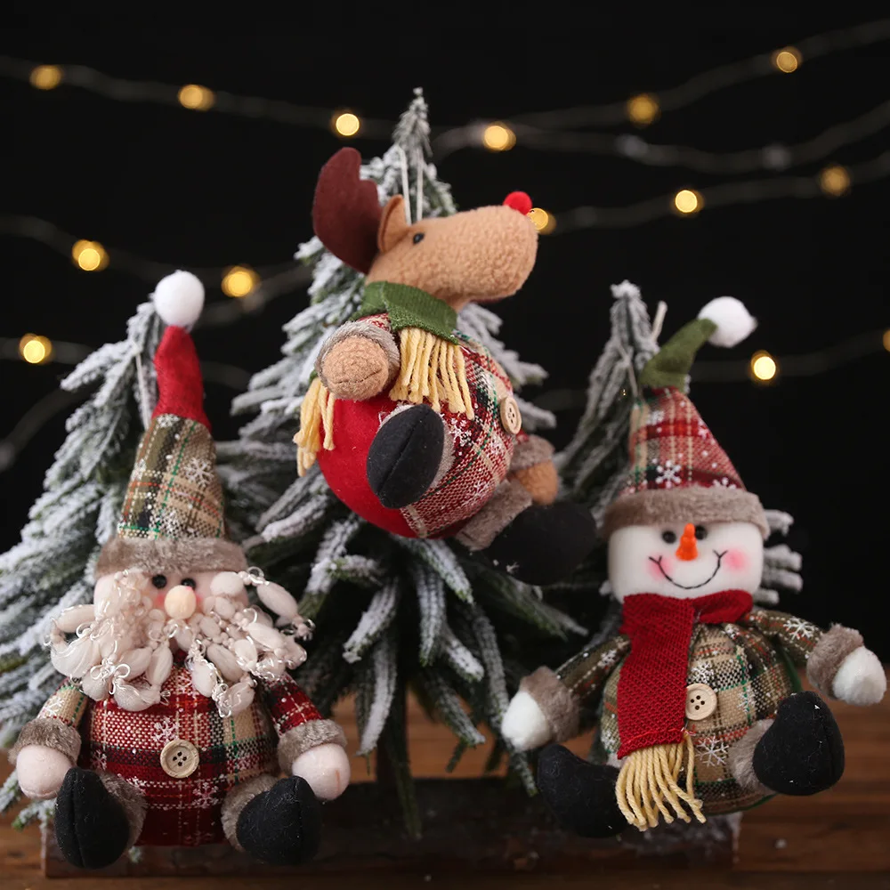 Nuovo grande babbo natale pupazzo di neve alce bambola bambini regalo di natale decorazioni per l'albero di natale casa fornure per feste di matrimonio ornamenti di peluche  15