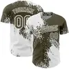 White and Army Green