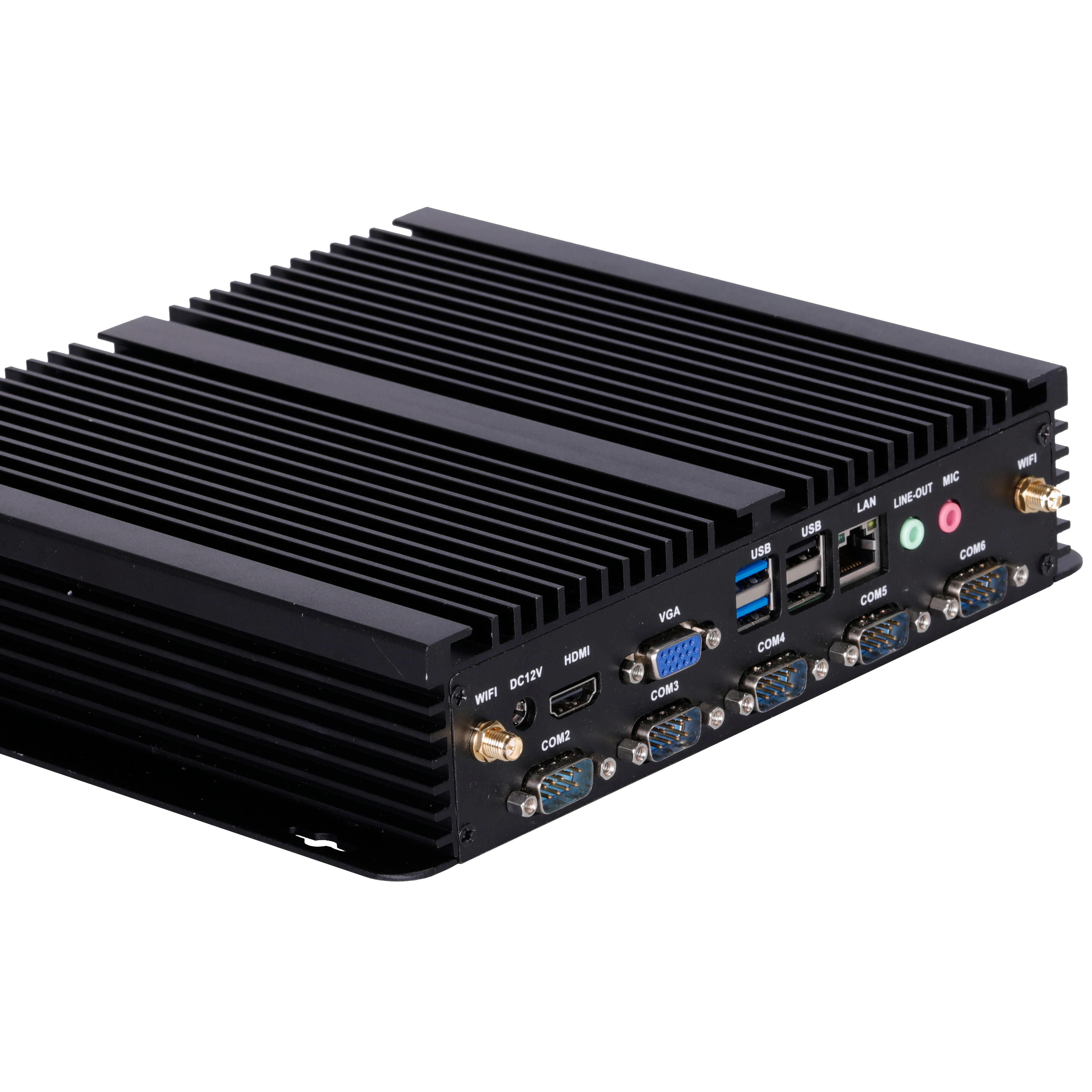 ELSKY IPC6000 X86 Mini Itx Fanless Ebedded  4th Gen I3 I5 I7 Linux Ubuntu OS Portable Industrial Mini Pc with Parallel Port