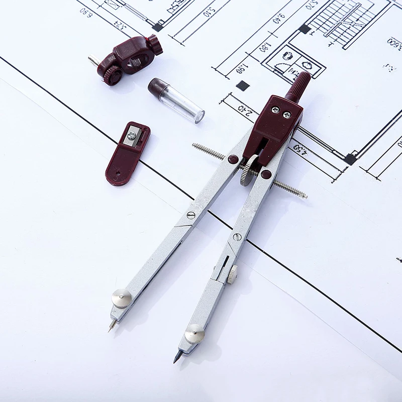 Циркулярный Компас для рисования из нержавеющей стали набор геометрических инструментов математического