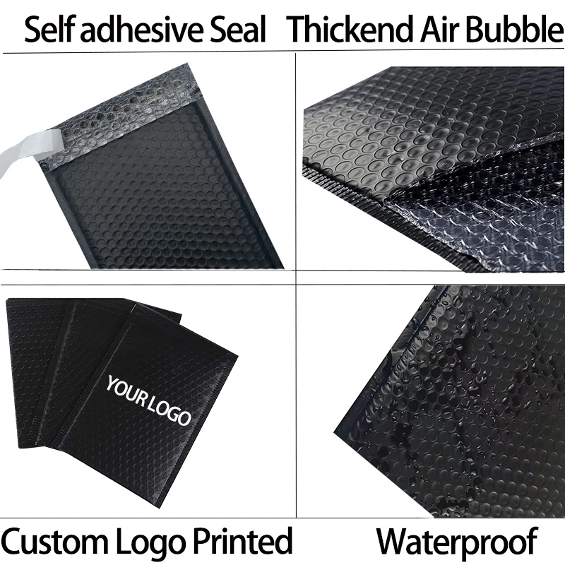 In Stock Matt Color Black Bubble Mailers Mailing Envelope Poly Bubble Mailer Courier Shipping Envelope