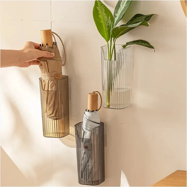 Wall Mount Umbrella Stand Puncture Free Umbrella Stand Holder Shelf