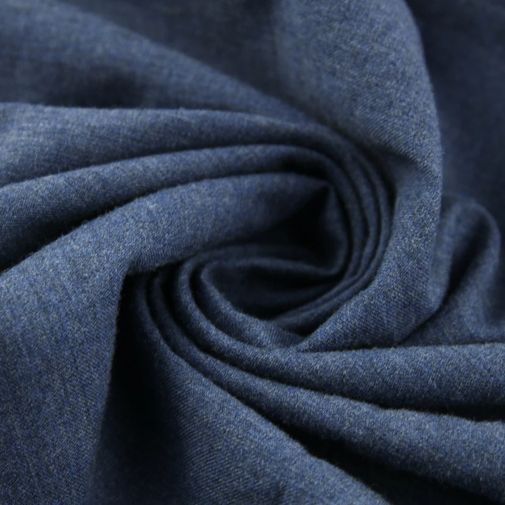 Alta qualità 100% Pure Cotton Fabric Soft Hand Feel Organic Sustainable Twill Fabric For Skirt Suit Home Textile YARN DYED